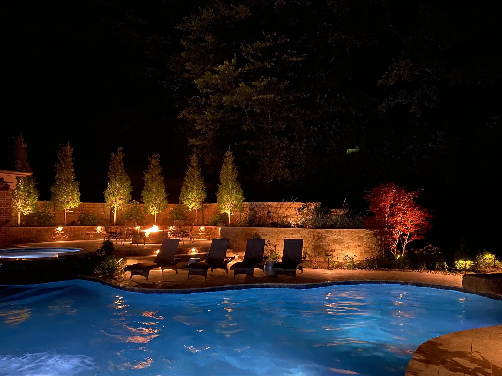 Outdoor lighting for Franklin pool