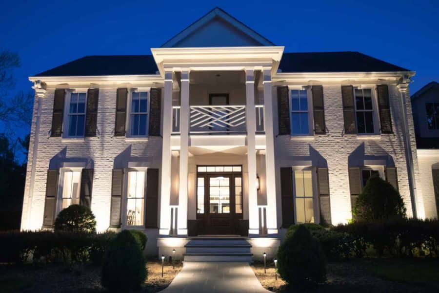 Luxury home with outdoor lighting solutions in Franklin